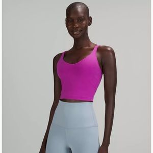 lululemon athletica Fuchsia Pink Cropped Tank